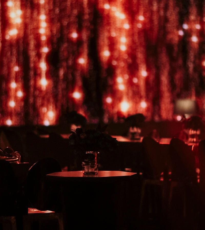 Gold lattice partition at a Delhi wedding